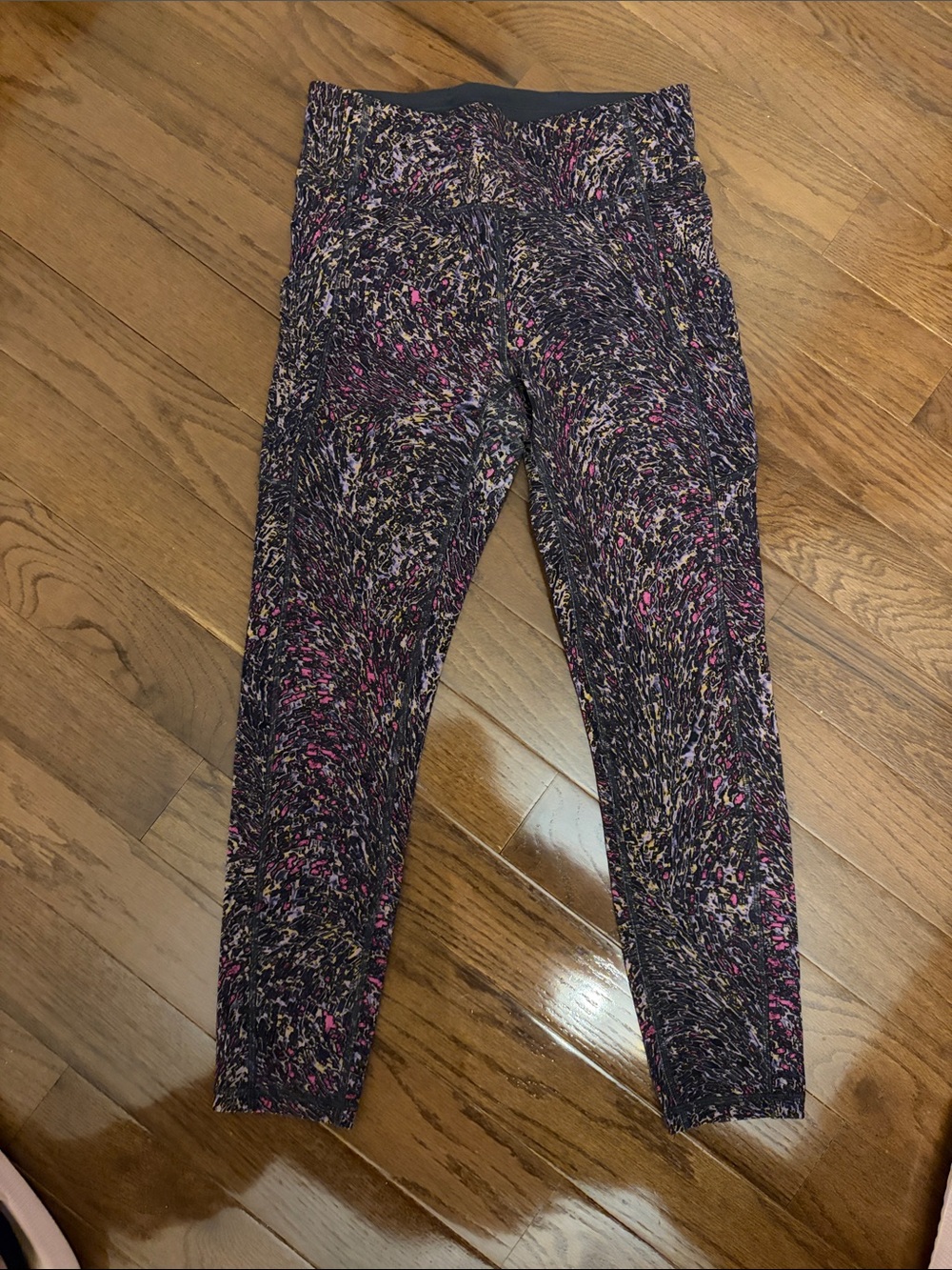 Women’s Multicolor Patterned Active Leggings - Pink Accents